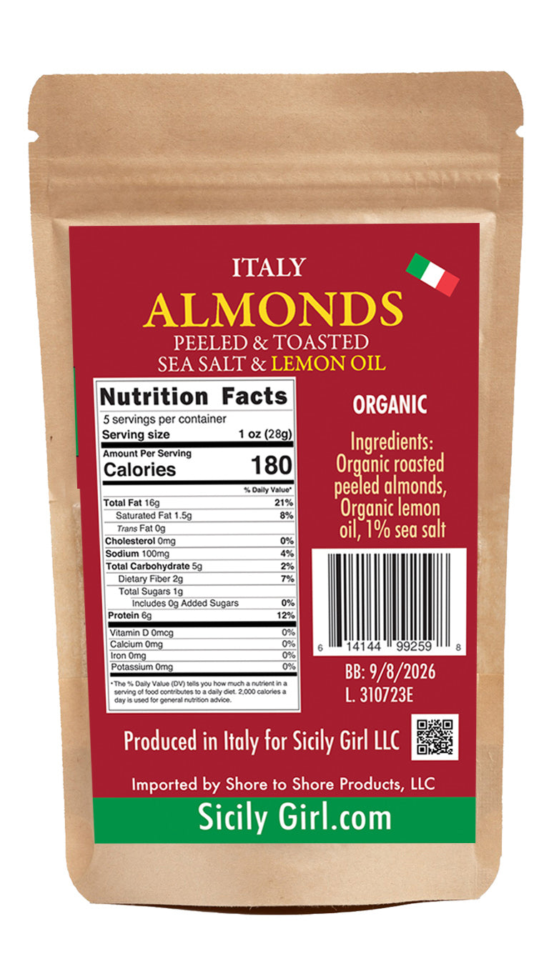Organic Almonds with Sea Salt & Lemon Oil