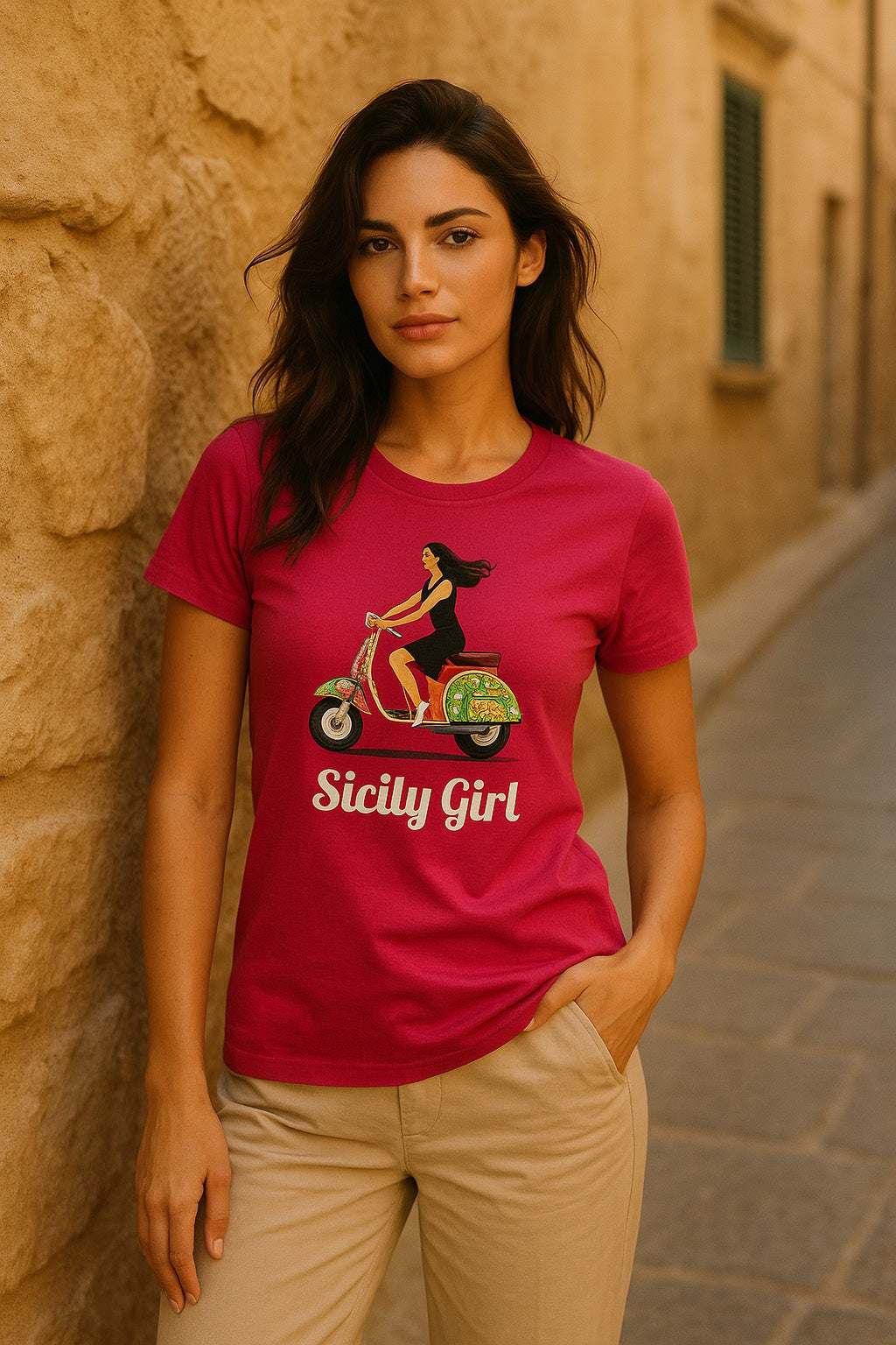 Pink T Shirts Sicily girl